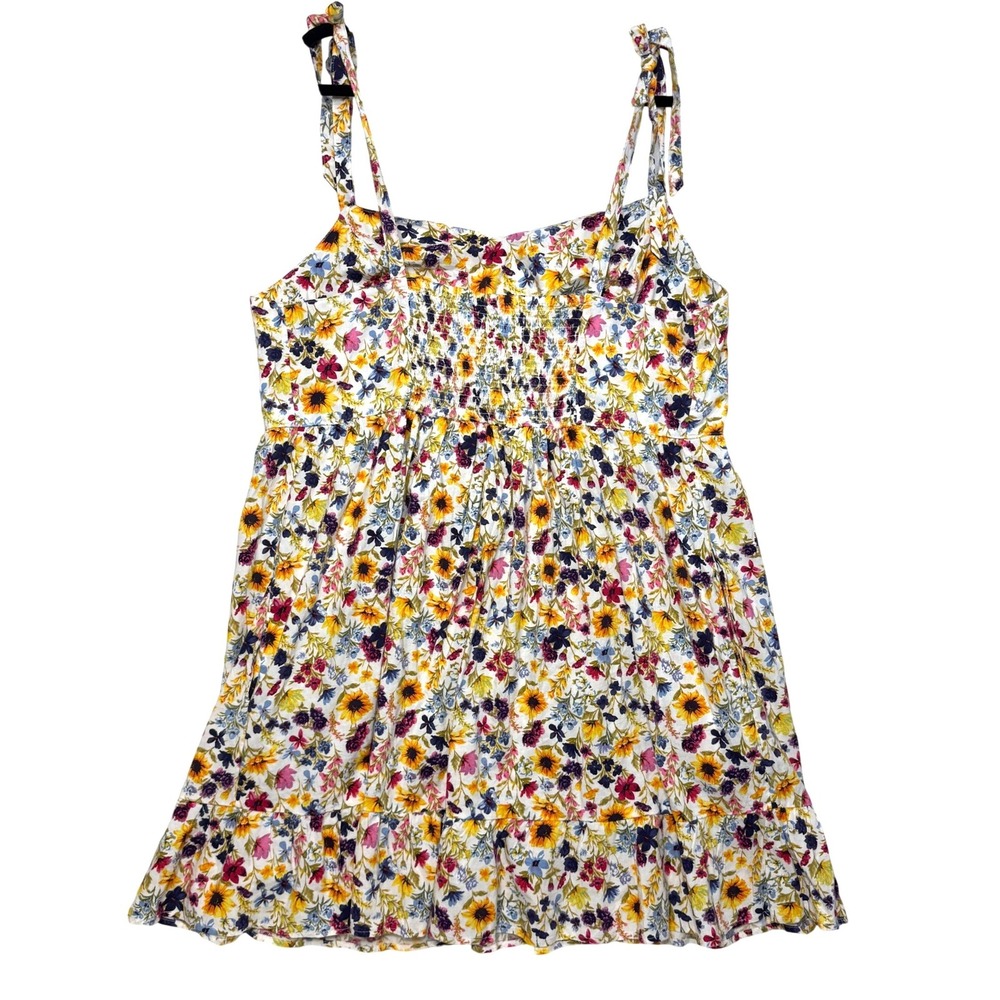 Old Navy 2X Cami Dress White Floral Cottagecore Boho Summer Feminine Prairie - Picture 5 of 8